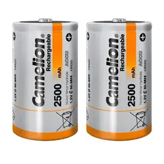 CAMELION - Pilas recargables tipo C 2500mah x2 uni