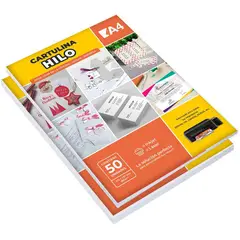 GENERICO - Cartulina hilo texturado blanco - pack 50 - 180gr
