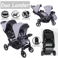EBABY - Coche Mellicero Pegable Reclinable Triple Bandeja Duo Lander