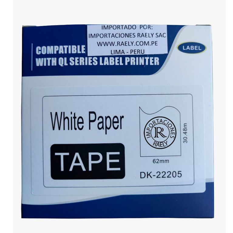 DK-22205 / ETIQUETAS BROTHER DK-2205 (62 mm x 30,4 m)