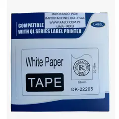 GENERICO - DK-22205 / ETIQUETAS BROTHER DK-2205 (62 mm x 30,4 m)
