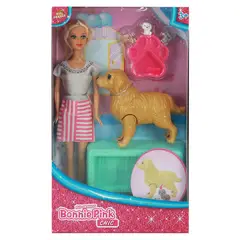 GENERICO - MUÑECA FASHION 11.5" CON MASCOTA Y ACCESORIOS