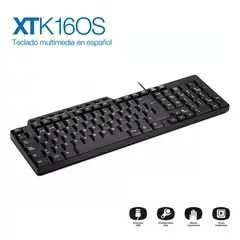 XTECH - Teclado Keyboard Cableado USB Plug and Play Español - XTK-160S