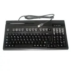 UNITECH - Teclado con Lector de Banda PS2 Track I y II K2714SU-B