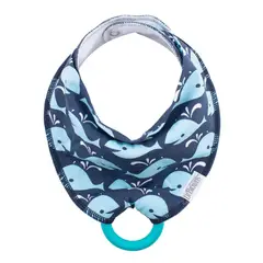 DR BROWNS - Babero Bandana con Mordedor de aprendizaje modelo Ballenas