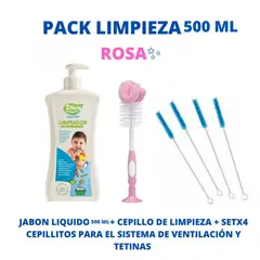 DR BROWNS - Pack limpieza 500ml rosa