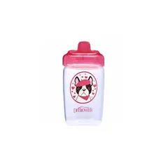 DR BROWNS - Vaso de transición de 12 oz Modelo Perro Rosa