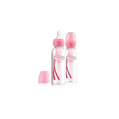 DR BROWNS - Set x2 Biberones Boca Estrecha 8oz color Rosado