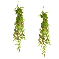 FLORIPA - Pack de 2 Follajes artificiales verde de 65cm FLORIPASTORE