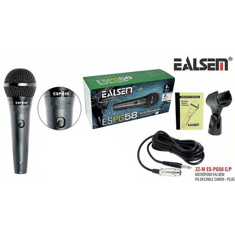 Microfono Cardioide Vocal De cable Ealsem PG58