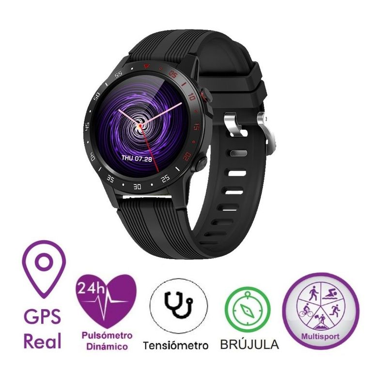 SMARTWATCH MULTISPORT GPS BLACK