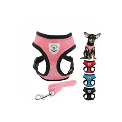 QUE PATAS PET SHOP - Pechera Regulable con Correa para Perros y Gatos L Negro