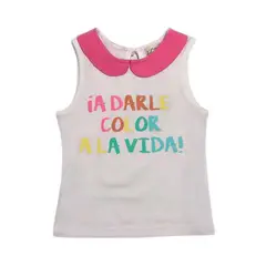 TIFANTI - Polo De AlgodÃ³n Manga Cero NiÃ±a