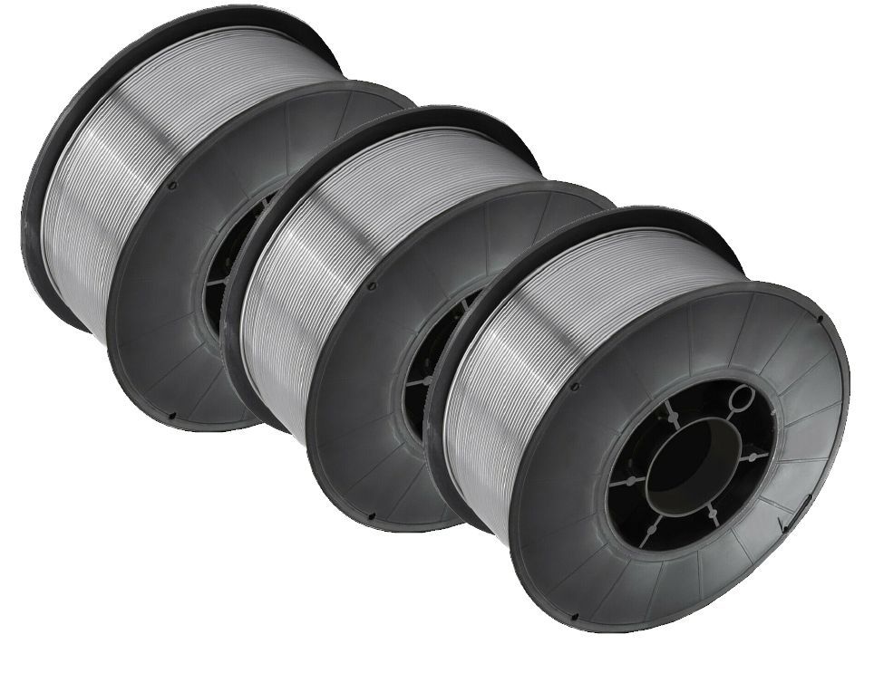 Packx3 Alambre Soldar 08mm 5kg Rollo MIG Sin Gas E71T-11 Flux Cored