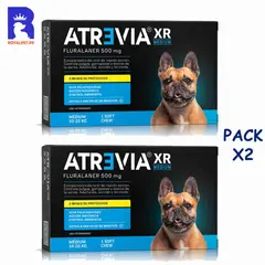 ATREVIA - Antipulgas XR Medium 500mg 10 -20 kg Pack x2