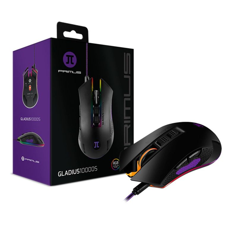 Primus Mouse Gaming Gladius 10000S RGB USB Wired Gamer - PMO-201