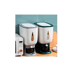 GRETAIL - Dispensador de arroz cereal premium 10kg Gris