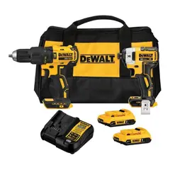 DEWALT - Taladro 1/2" 20 V+Atornillador Impac. 1/4" 20 V Xr DCK223D2-B2