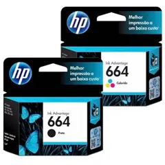 HP - Tinta 664 Negro y Tricolor F6V29AL F6V28AL Original