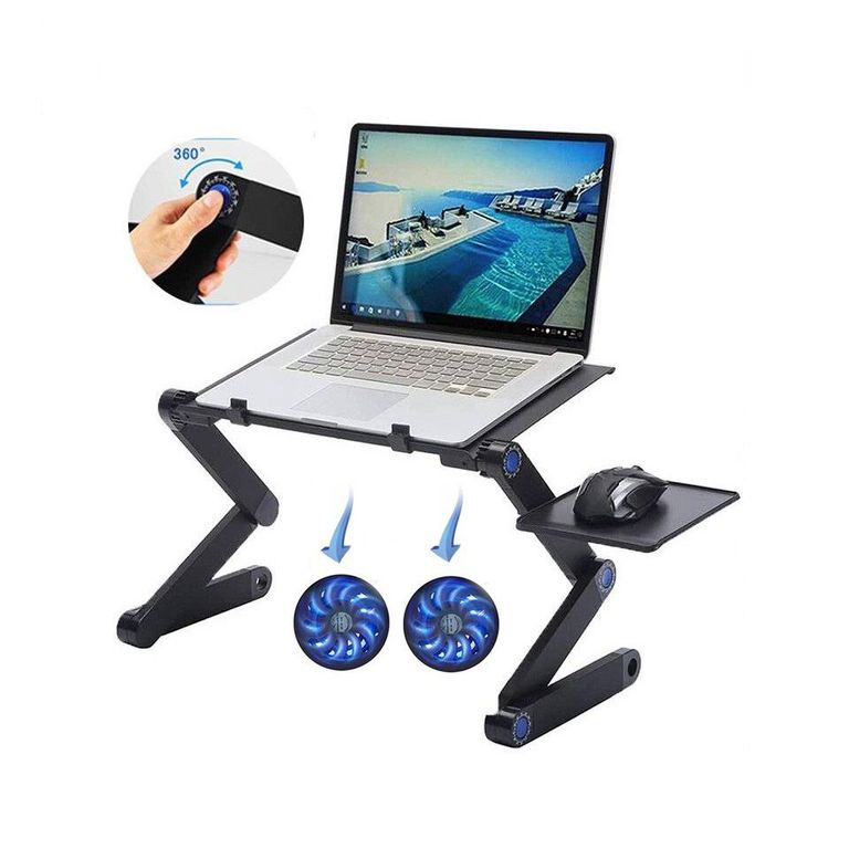 Mesa Cooler para Laptop Dual Con Base Para Mouse