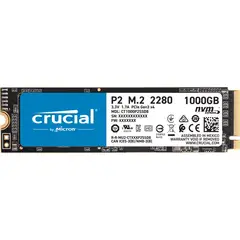 CRUCIAL - Disco Sólido 1TB P2 NVMe M2 Internal SSD - CT1000P2SSD8
