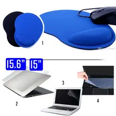 GENERICO - Pad mouse con almohadilla + skin protector 3 en 1 laptop 15.6 15