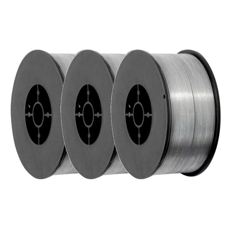 Packx3 Alambre de Soldar 08mm 1kg Rollo MIG Sin Gas E71T-11 Flux Cored
