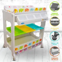 INFANTI - Bañera Cambiador 3 Pisos «ELEPHANTS»