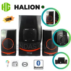 HALION - Parlante 2.1 Halión Subwofer Dragon HA-F72 120W