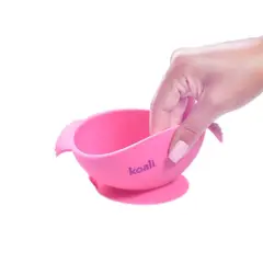 KOALI - Plato para Bebe de Silicona Antideslizante Rosado