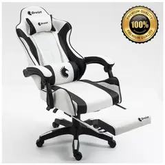 Silla Gamer Ergonómica Shine Series Blanco Posapies Reclinable