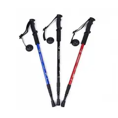 GENERICO - Bastón de Trekking Camping Deporte Caminata Viaje - Rojo