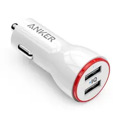 ANKER - PowerDrive 2 Adaptador de Corriente Carro 24W Blanco - A2310H21
