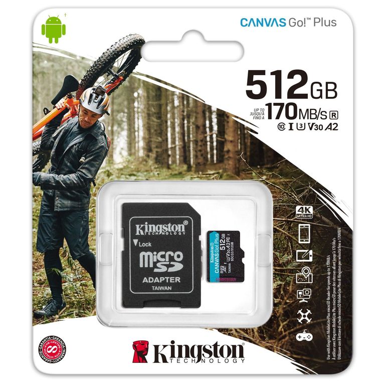 512GB Canvas Go! Plus UHS I MicroSDXC SD 170 MB/s SDCG3/512GB
