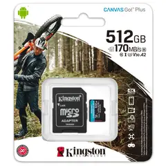KINGSTON - 512GB Canvas Go! Plus UHS I MicroSDXC SD 170 MB/s SDCG3/512GB