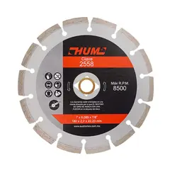 MARAGA - Disco Diamantado Segmentado Hum 7" (175 mm) 0.09" (2 mm) Austromex