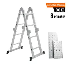 TRUPER - Escalera Multiposición 8 pasos escalera articulada