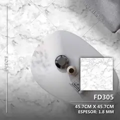 DECOKASA - Piso Pvc Autoadhesivo Cuadrado Marmoleado - Cubre 5M2