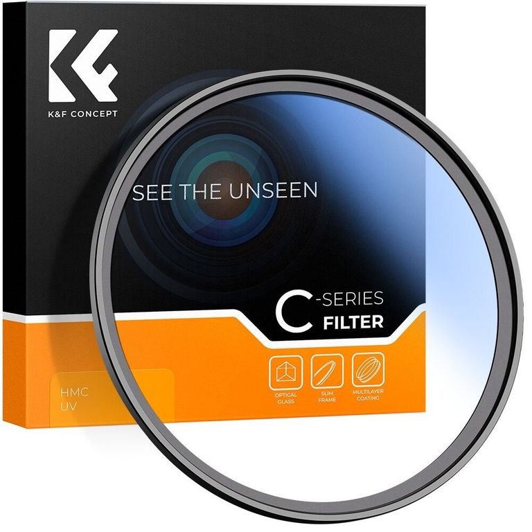 Filtro UV 49 mm KyF Concept HMC UV Blue Coat Slim