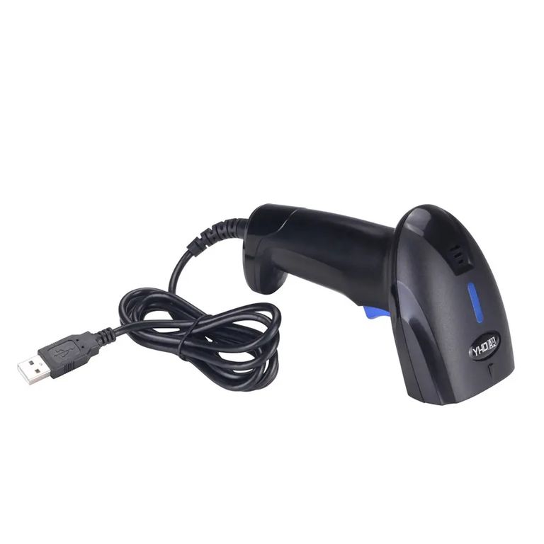 Lector escaner alámbrico de código de barras USB YHDAA 1D LASER 1100L