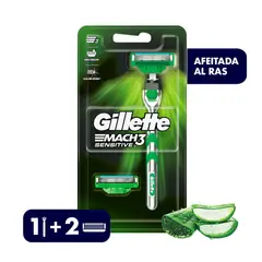 GILLETTE - Mach3 Sensitive Máquina Recargable + 2 cartuchos