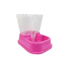 GENERICO - Comedero Dispensador Automático de Comida Perros Gatos Rosa