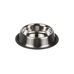 GENERICO - Plato Comedero Acero Inoxidable Extragrande Antideslizante