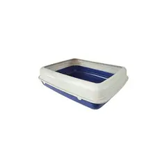 GENERICO - Bandeja Arenero para Gatos Grande - borde antiderrame - azul