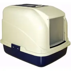 GENERICO - Bandeja arenero sanitario con tapa y pala azul - Gatos