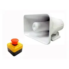 OPALUX - SIRENA 90w220 voltios PULSADOR emergencia Kit de SEGURIDAD