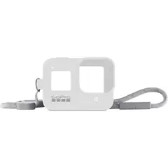 GOPRO - Funda Silicone Sleeve y Lanyard Kit HERO8 Blanco - AJSST-002