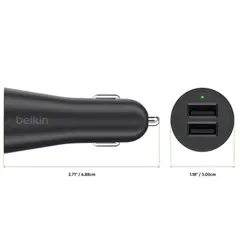 BELKIN - BOOSTUP 2 Port Cargador Auto Carro Cable Lightning - F8J221BT04