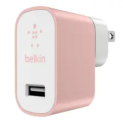 BELKIN - Cargador 24A de pared con conector USB Oro Rosa - F8M731DQC00