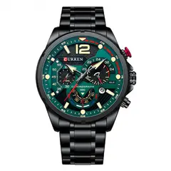 CURREN - RELOJ 8395 NEGRO CHRISTMAS VERDE